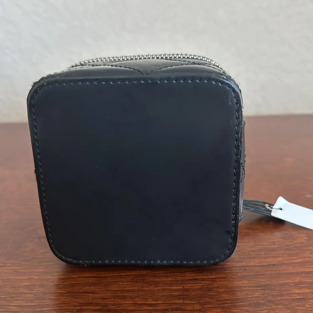 WHBM Women's Black Studded Quilted Jewelry Case OS NWT - Picture 9 of 13